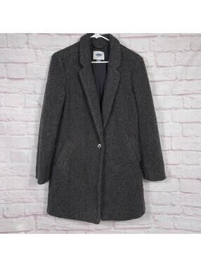 Old Navy Women's Medium Gray Wool-Blend Coat